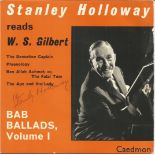 Stanley Holloway signed 45rpm record sleeve. Record included. Good Condition. All autographs are