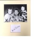 Mike Rutherford 14x12 signature piece includes b/w Genesis photo and signed album page both
