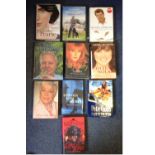 Hardback book collection 10 signed books signatures include Adam Henson, Lesley Pearce, Denise