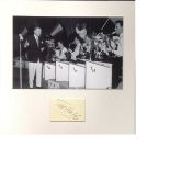 Ted Heath 14x14 signature piece includes b/w photo and signed album page both mounted to a high