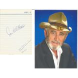 Don Williams signed lined page with unsigned colour photo. Good Condition. All autographs are