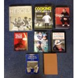 Sport Book collection 8 signed and unsigned hardback books signatures include A. A Thomson Gary
