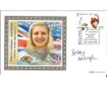 Becky Adlington signed 2008 Benham Olympics Gold medal silk FDC.