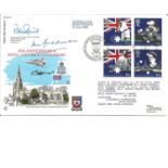 Don Bradman and Grp Cptn Squire signed Australian Bicentenary June 1988, 50th anniversary of RAF
