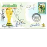 Bobby Moore, Alan Ball, Roger Hunt, Ray Wilson, George Cohen signed 1986 Mexico World Cup football