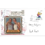 Steve Redgrave & Matt Pinsent signed 1992 Benham Olympic Games FDC with silk illustration of the