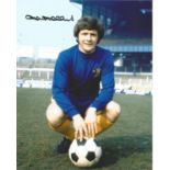 John Hollins 12x8 signed colour football photo pictured in his playing days with Chelsea. Good