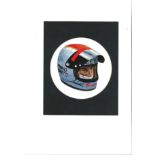 Motor Racing Mario Andretti 10x8 mounted signature piece. Good Condition. All autographs are genuine
