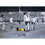 Football Autographed CHARLIE GEORGE photo, a superb image depicting the Arsenal centre-forward