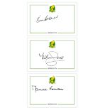Lot of Football Autographed NORWICH CITY home-made crested cards, superb neat cards, three in