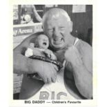 Wrestling Big Daddy 13x11 signed black and white promo photo. Shirley Crabtree Jr. (14 November 1930