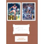Athletics Sally Gunnell 16x12 mounted signature piece include two action photos and a signed album