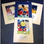 Football Brazil collection 4, 16x12 mounted signature pieces from Brazilian greats Rivaldo, Kaka and