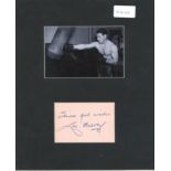 Boxing Len Harvey 12x10 mounted signature piece includes black and white photo and signed album