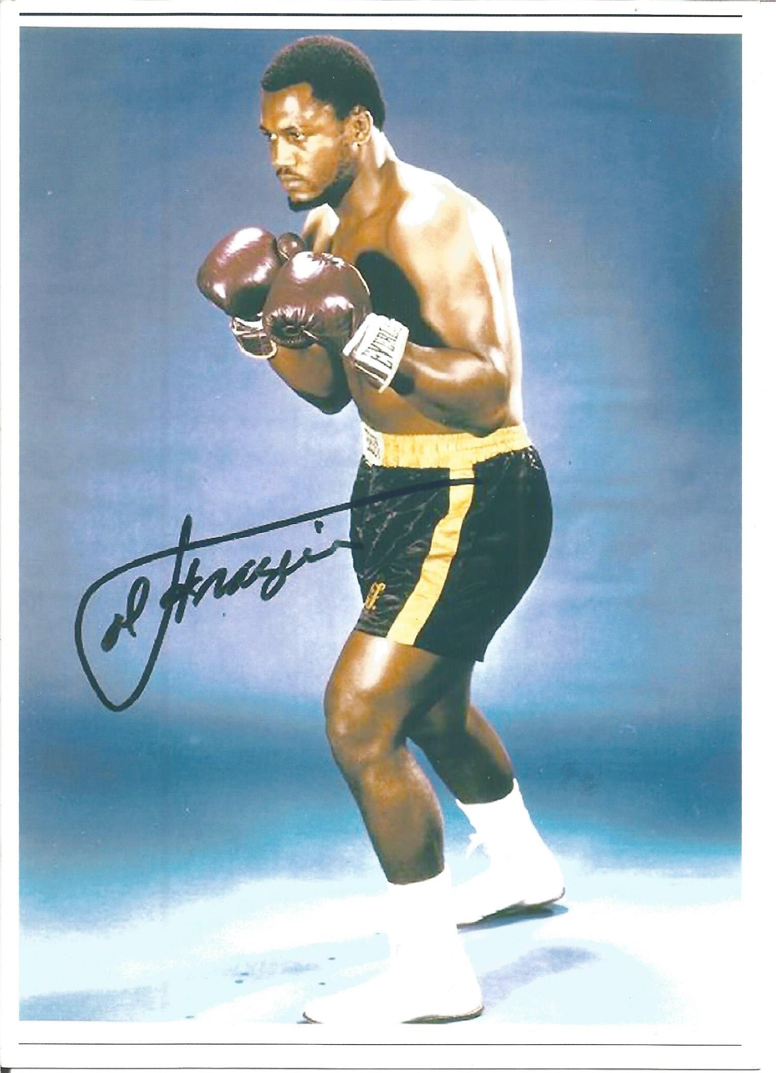 Boxing Joe Frazier 7x5 signed colour photo. Joseph William Frazier (January 12, 1944 - November 7,