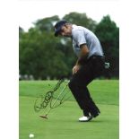 Paul McGinley 16x12 signed colour photo pictured in action in the Ryder Cup. Good Condition. All