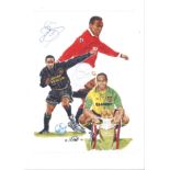 Football Paul Ince 14x10 print pictured during his time with Manchester United. Good Condition.