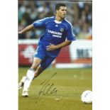 Football Michael Ballack 12x8 signed colour photo pictured playing for Chelsea. Good Condition.