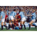 Football Autographed DANNY WALLACE photo, a superb image depicting the Manchester United winger