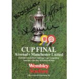 Football Autographed 1979 FA Cup Final programme - Arsenal v Manchester United, signed to the