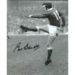 Rugby Union Phil Bennett 10x8 signed b/w photo pictured in action for Wales. Phillip Bennett OBE