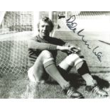 Football Bob Wilson 8x10 signed black and white photo pictured during his playing days with Arsenal.