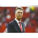 Louis van Gaal 8x12 signed colour football photo pictured while Manager of Manchester United.