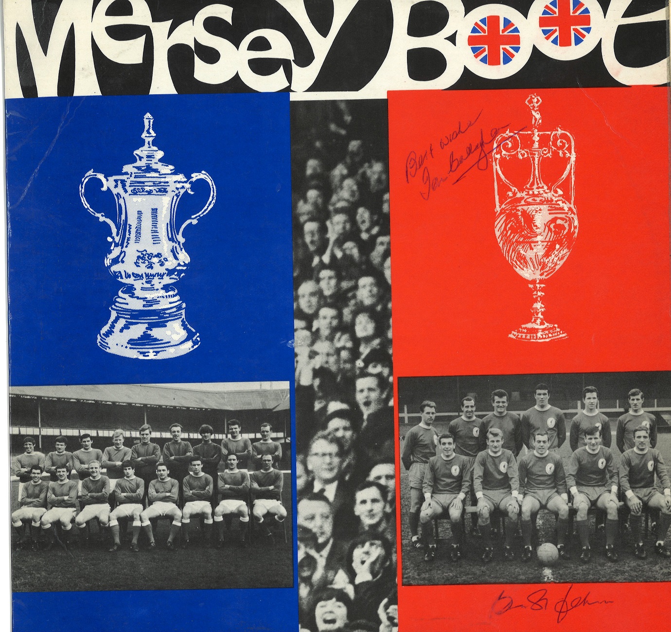 Football Mersey Boot signed album record sleeve signed by Merseyside legends Bill Shankly, Joe