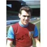 Football John Connelly 16x12 signed colour photo pictured in Burnley kit in 1962. Good Condition.