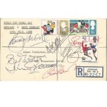 1966 World Cup Winners FDC World Cup Final Day 30th July 1966 signed by Bobby Moore, Jimmy Greaves ,