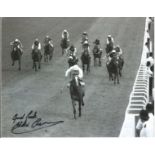 Horse Racing Willie Carson 8x10 signed b/w photo. Good Condition. All autographs are genuine hand