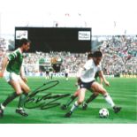 Football Chris Waddle 8x10 signed colour photo pictured in action for England. Good Condition. All