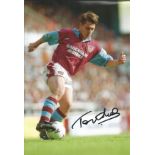 Tony Cottee 12x8 signed colour football photo pictured in action for West Ham United. Antony Richard