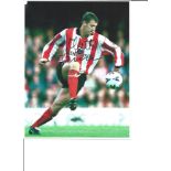 Matt Le Tissier 10x8 signed colour football photo pictured in action for Southampton. Good