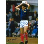 Football Arthur Albiston 16x12 signed colour photo pictured in action for Scotland. Good