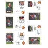 Football collection Manchester United FDC collection 18 Treble winners 1999 covers signed by names