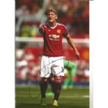 Bastian Schweinsteiger 12x8 signed colour football photo pictured in action for Manchester United.