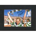 Football Fran McAvennie signed 12x16 mounted colour photo pictured celebrating while playing for