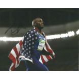 Athletics Jeff Henderson 8x10 signed colour photo. Jeffrey Henderson (born February 19, 1989) is