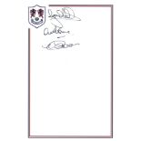 Football Autographed MILLWALL club crested photo, superb neatly designed item, measuring 12" x 8" it