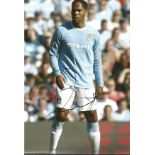 Football Joleon Lescott 12x8 signed colour photo pictured in action for Manchester City. Good