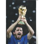 Gennaro Gattuso 12x8 signed colour football photo pictured lifting the world cup while playing for