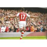Football Alexis Sanchez 8x12 signed colour photo pictured celebrating while playing for Arsenal.