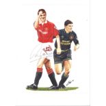 Football Roy Keane 14x10 print pictured during his time with Manchester United. Good Condition.