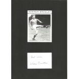 Football Warren Bradley 12x8 mounted signature piece. Warren Bradley (20 June 1933 - 6 June 2007)
