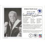 Boxing Lou Duva Hall of Fame Induction Day June 14, 1998 signed by one of the true characters of the