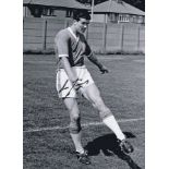 Football Autographed RON YEATS photo, a superb image depicting Liverpool's new centre-half