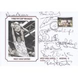 Football Autographed WEST HAM UNITED commemorative cover, depicting the 1980 FA Cup Final, signed by