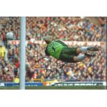 Football Peter Schmeichel 8x12 signed colour photo pictured in action for Manchester United. Good