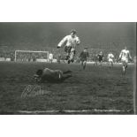 Football Tommy Lawrence 8x12 signed black and white photo pictured in action for Liverpool against